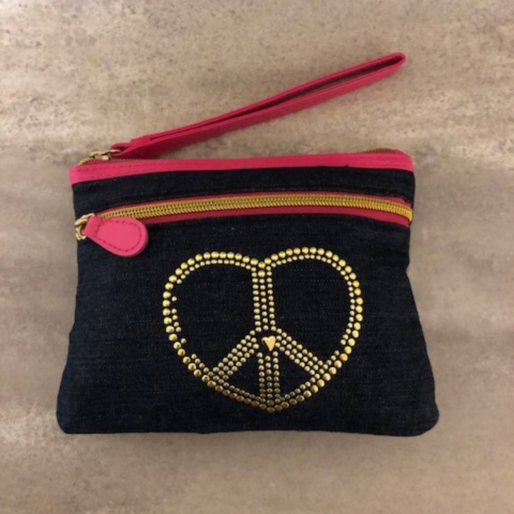 3/$12 Modella Denim Wristlet EUC